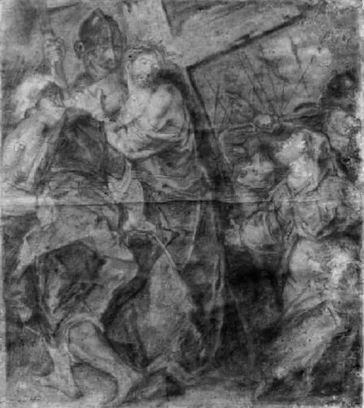 Studio - Via Crucis, Cristo che incontra la madre, Giuseppe Bazzani, Mantova, Collezione d'Arco